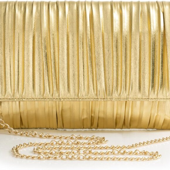 Women’s Faux Leather Clutch Bag Evening Party Prom Wedding Handbag - Picture 1 of 7